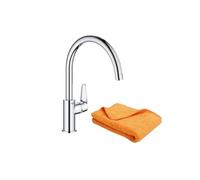 Robinet de cuisine Start Curve Quickfix chromé + microfibre