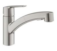 Robinet de cuisine Supersteel Mitigeur moncommande évier Douchette e tractible Bec bas G