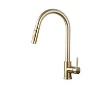 Robinet de cuisine tactile intelligent, mitigeur d'évier à induction, robinet d'eau chaude et froide, finition or brossé, bec réglable moderne, facile à nettoyer, mise à niveau de cuisine élégan