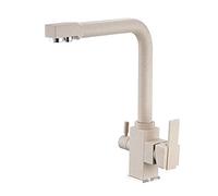 Robinet de Cuisine Tout en cuivre 3 Voies avec Filtre Trois Fonctions, y Compris Le Dessin de Purification de l'eau, Robinet d'évier de Cuisine, Robinet mitigeur d'eau Chaude Froide,