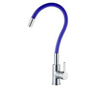 Robinet de cuisine universel coloré, mélangeur d'eau chaude et froide, tuyau flexible (noir) - Parfait pour la décoration d'intérieur moderne et les intérieurs élégants