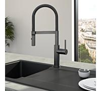 Villeroy & Boch – Mitigeur de cuisine Steel Expert 2.0 92800005 – pivotant, anthracite