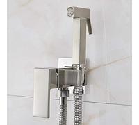 Robinet de Cuisine WDSOPK Robinet mitigeur carré de Douche en Laiton Massif pour Eau Chaude et Froide, Pomme de Douche Noire Mate, Robinet d'évier de Salle de Bains et élégant
