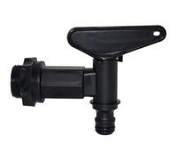 Boutté – Robinet de cuve PEHD 1/4 tour – Nez automatique universel – Pour cuves eau de pluie – Noir