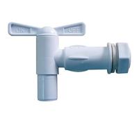 Robinet de cuve quart de tour 20x27 en plastique Blanc