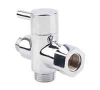 Robinet de dérivation à 3 voies haute pression pour pommeau de douche à main, chrome poli, salle de bain (3/8 water divider D)