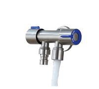 Robinet de dérivation d'eau de douche à 3 voies, double contrôle, double usage, vannes d'angle de remplissage, Machine à laver, accessoires de salle de bains et de toilettes(Type F)