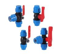 Robinet de dérivation for tuyau en PVC et PE, vanne à bille rapide en plastique, raccords de tuyaux d'arrosage for jardin et pelouse(Metal tee,25mm)