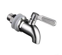 Robinet de distributeur de boissons en acier inoxydable - Robinet de rechange pour distributeur de boissons, eau, bocal en verre - Bec verseur anti-goutte pour boissons froides, cocktails et punch (12