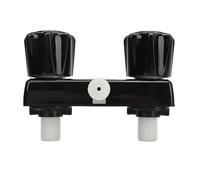 Robinet De Douche à 2 Boutons pour Camping - Car, Valve De Déviation, Base Noire - Installation Facile, Contrôle Pratique, Compatible Bateau Et Wagon (Base noire)