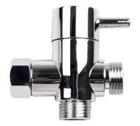Robinet de douche à 3 voies, adaptateur de commutation G1/2 3 fonctions, robinet de tête, accessoires de salle de bain, douche à trois voies(DN15)