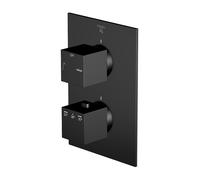 Steinberg Série 160 robinetterie de douche/bain, set de montage final, encastré, deux consommateurs, 16041333S, Couleur: noir mat