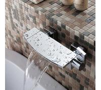 Robinet de douche cascade for salle de bain, eau chaude et froide, mitigeur mural en laiton noir, ensemble de douche, robinet de douche, grue Torneiras(Style 1)