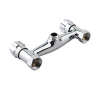 Robinet de douche chromé à double poignée avec valve en laiton pour mitigeur d'eau chaude et froide, clapet anti-retour et sortie G1/2 pour un débit constant