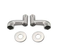 Robinet de douche coudé réduisant le coude de salle de bain Robinet de douche coudé Angle de pied incurvé Vannes Raccords de tuyau de douche Connecteur de coude en acier inoxydable Fixation murale