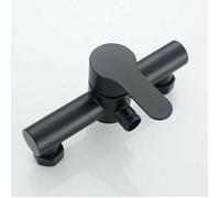 Robinet de douche de baignoire noir en acier inoxydable salle de bain baignoire douche robinet pommeau de douche cou ABRI DE JARDIN