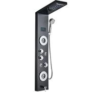 Robinet de douche de salle de bain, écran d'affichage LED, masseur manuel, noir 8006