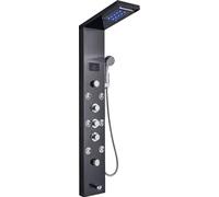 Robinet de douche de salle de bain, écran d'affichage LED, masseur manuel, noir 8009