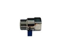 Robinet de douche de salle de bain en laiton, vanne de régulation du débit d'eau, robinet d'arrêt d'angle droit, accessoire de robinet de baignoire(Blue)