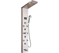Robinet de douche de salle de bains, écran d'affichage LED, masseur manuel, nickel 8009