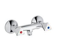 Robinetterie de douche Heinrich Schulte classic-line_2 Z026229-10010 2000 /2", sans garniture de douche, sécurité intrinsèque, chromée, poignée Trianon