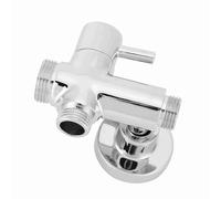 Robinet de Douche Inverseur de Pommeau Fixé au Mur en Cuivre G1/2" avec Finition Chromée et Accessoires pour Salle de Bains Moderne