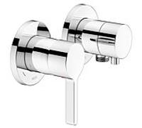 Robinet de douche Keuco Edition 400 51551011121 chromé , raccord encastré, pour 2 consommateurs, avec coude de raccordement mural