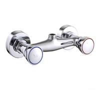 Robinet de douche mural à double poignée en cuivre robuste avec ouverture de type levage pour une performance constante au fil du temps