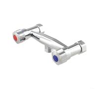 Robinet de douche mural en laiton à double interrupteur pour mélange d'eau à double température G1/2 Raccord d'entrée et de sortie (B)