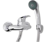 Robinet de douche mural VIDAXL avec pomme de douche amovible - Chrome