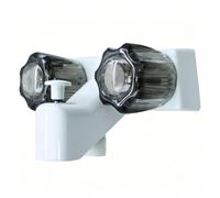 Robinet de douche pour camping-car 10,2 cm Centre 2 trous Robinet de | Conçu pour les camping-cars et les salles de bains mobiles, ce robinet à 2 trous s'installe facilement avec tout le matériel