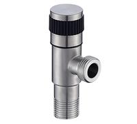 Robinet de douche, robinet d'arrêt, Vanne d'arrêt d'angle en acier inoxydable 304, arrêt d'eau quart de tour évier salle bains toilettes cuisine douche plomberie DN15 1 pièces