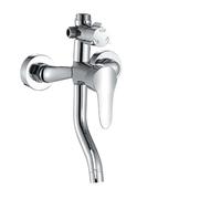 Robinet de douche salle bain domestique 3 modes robinet mélangeur chaud-froid baignoire accessoires mural Pour les Salles de Bains(Silver)