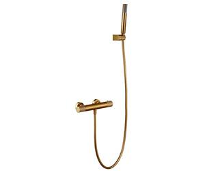 Robinet de douche thermostatique or brossé Line Imex BTD038-5OC, Mitigeur Douche, Robinet Salle de Bain