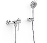 Robinet de douche Tres Base Plus 21616710 apparent, avec set de douche baignoire, chromé