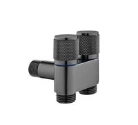 Robinet de douche triangulaire for bidet de toilette, robinet à double commande 1 en 2, interrupteur rotatif G1/2, pommeau de douche, lave-linge(Black)