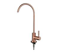Robinet de filtre à eau mitigeur 1/4 '' filtre d'évier robinet d'eau robinet de cuisine en acier inoxydable, or rose (Color : Rose Gold)