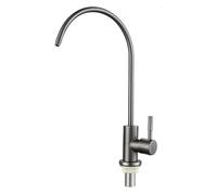 Robinet de filtre à eau pour cuisine, robinet d'eau potable à col de cygne à refroidissement unique avec levier poussoir, robinets d'évier de cuisine à rotation à 360 °, gris Star of Light