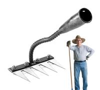 Robinet de jardin 5/6 dents - Outil manuel pour désherber les mauvaises herbes - Râteau de désherbage avec dents de jardin - Pince à feuilles Heavy Duty Yard - Outils de jardinage pour décevoir la