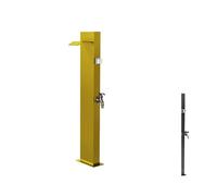 Robinet de jardin à colonne, robinet d'eau à montage au sol, design carré vertical, robinet antigel extérieur, distributeur d'eau, fontaine à eau,Gold