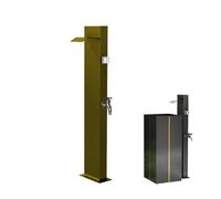 Robinet de jardin à colonne, robinet d'eau à montage au sol, design carré vertical, robinet antigel extérieur, distributeur d'eau, fontaine à eau,Bronze