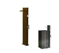 Robinet de jardin à colonne, robinet d'eau à montage au sol, design carré vertical, robinet antigel extérieur, distributeur d'eau, fontaine à eau,Copper