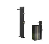 Robinet de jardin à colonne, robinet d'eau à montage au sol, design carré vertical, robinet antigel extérieur, distributeur d'eau, fontaine à eau,Black