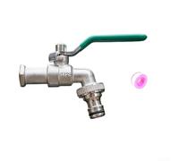 Robinet de jardin de 1,27 cm avec poignée ergonomique étendue et contrôle en silicone antidérapant pour un réglage fluide du débit (sortie unique verte)