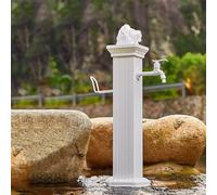 Robinet de jardin en acier inoxydable - Distributeur de colonne d'eau antigel pour une utilisation en extérieur - Design cylindrique vertical décoratif