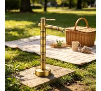 Robinet de jardin en cuivre avec colonne d'eau, robinet résistant au gel, robinet d'extérieur vertical sur pied avec raccord pour tuyau d'arrosage, pour jardin ou cour arrière