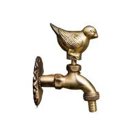 Robinet de Jardin extérieur en Laiton Massif Antique-poignée d'animal (Martin-pêcheur Vert), Robinet extérieur décoratif G1/2 (Pigeon en Laiton)