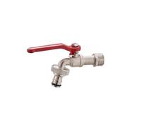 Robinet de Jardin Extérieur Robinets de jardin bleus en alliage zinc for irrigation industrielle et domestique avec double mamelon robinet balcon extérieur(Red A)