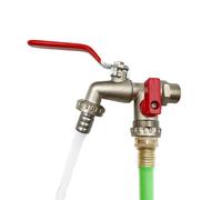 Robinet De Jardin - Robinet À Bille 15x10 Cm De Belle Finition | Robinett Antigel 3/4 Pouces Avec 2 Sorties | Prise D'eau Externe Pour Arrosage Du Jardin, Irrigation, Lavage De Voiture