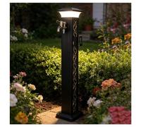 Robinet de jardin solaire de style rétro colonne d'eau verticale décorative | Fabriqué en aluminium spatial livré avec l'énergie solaire ne rouille pas et ne se décolore pas Robinet(H100cm(39.4in))